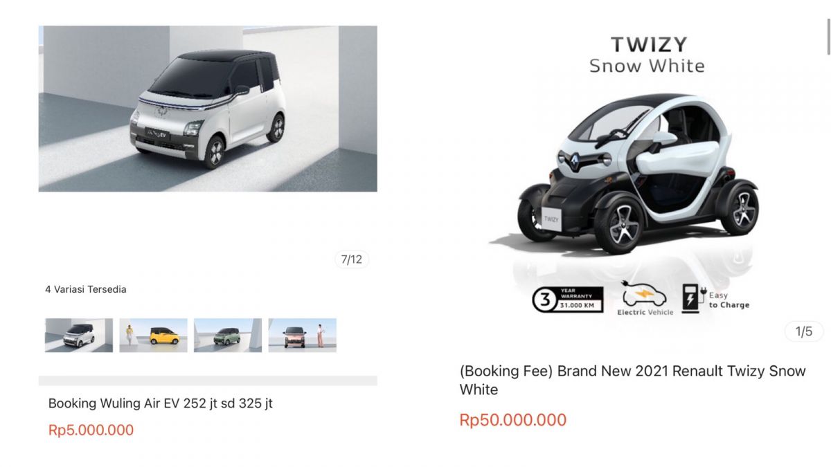 Kendaraan listrik yang dijual di shopee [shopee]