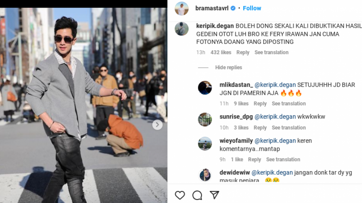 Venna Melinda Dihajar Ferry Irawan, Warganet Dukung Verrel Bramasta Lakukan Aksi Balasan [Instagram/@bramastavrl]