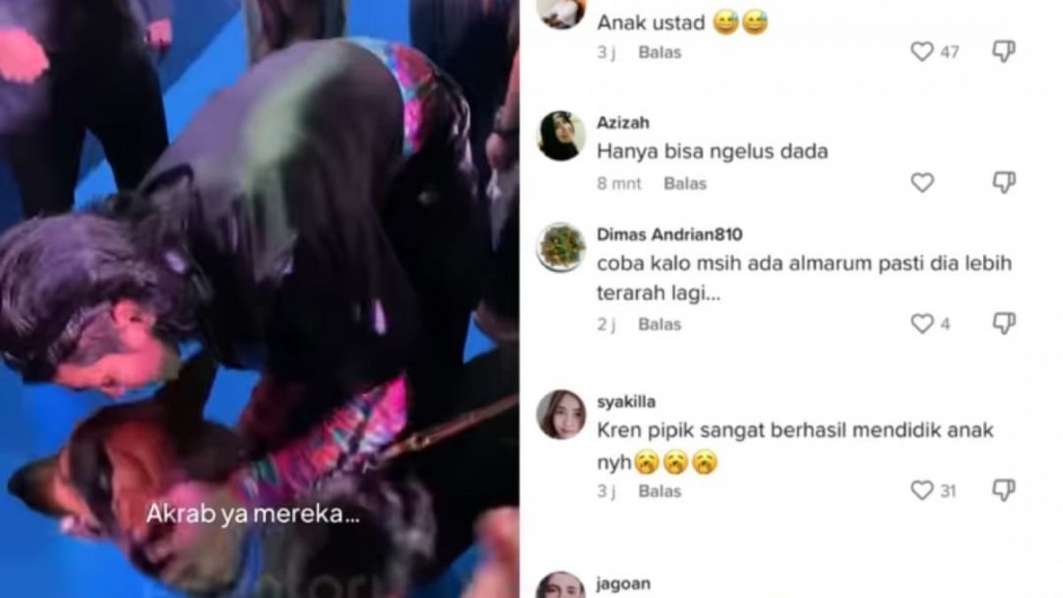 Aksi Abidzar saat mencium anjing dan protes dari netizen [Instagram/@lambenyinyiir]