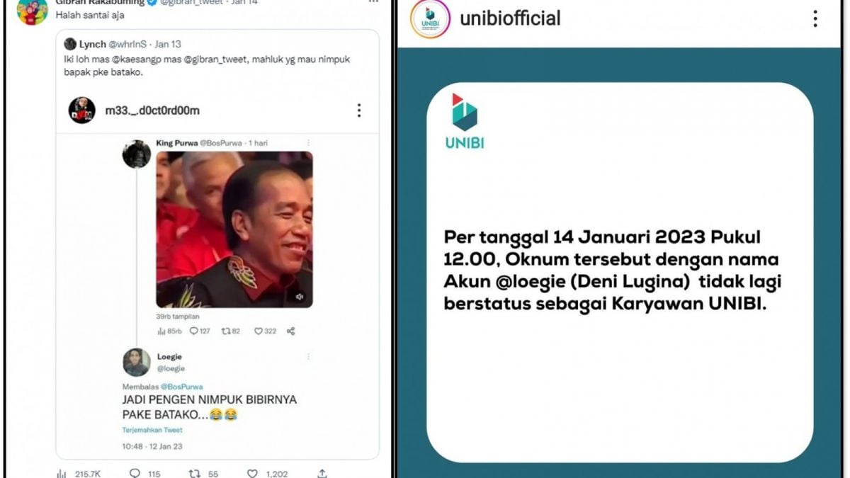 Tulis Cuitan Hina Jokowi, Pegawai UNIBI Dipecat [Twitter]