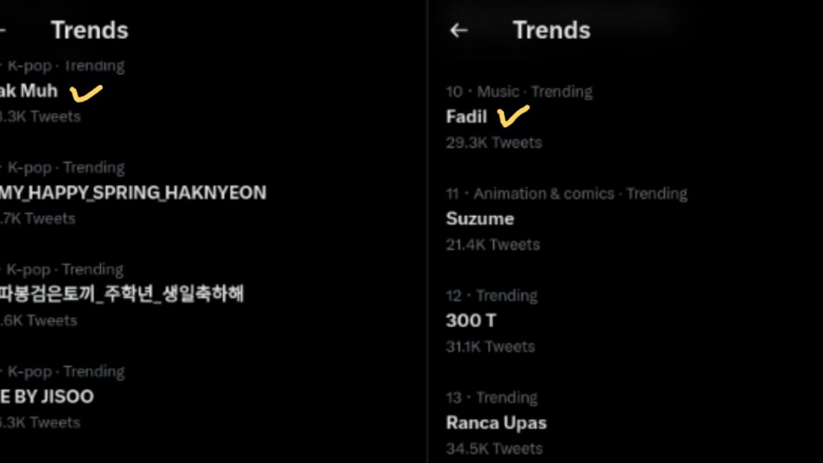 Nama Pak Muh dan Fadil Jaidi masuk Trending Topic Twitter [Twitter]