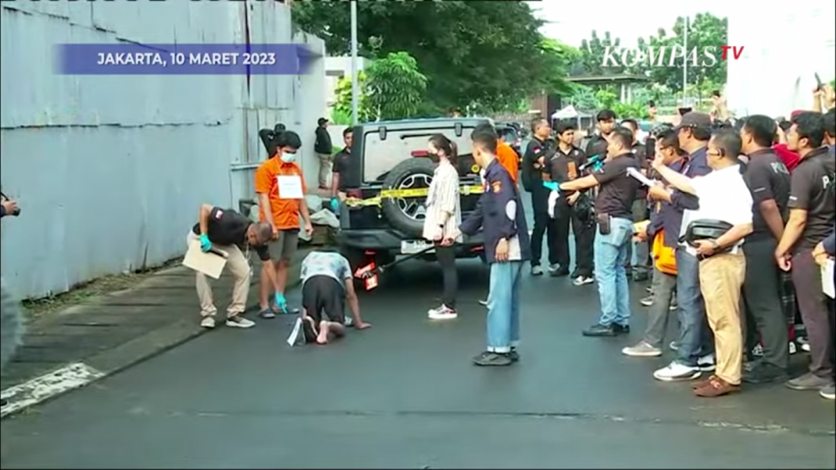 Rekonstruksi penganiayaan Mario Dandy [YouTube KOMPAS TV]