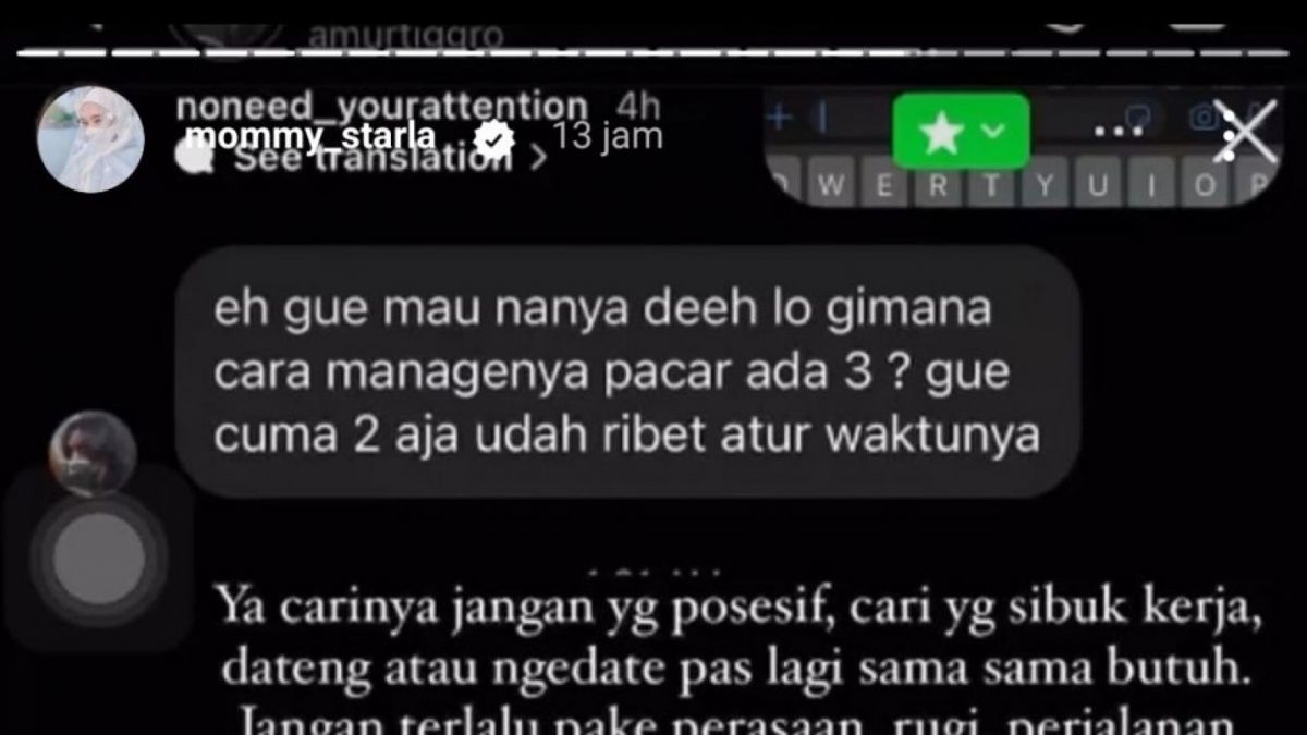 Tips Tenri Anisa mengatur banyak pacar (Instagram)