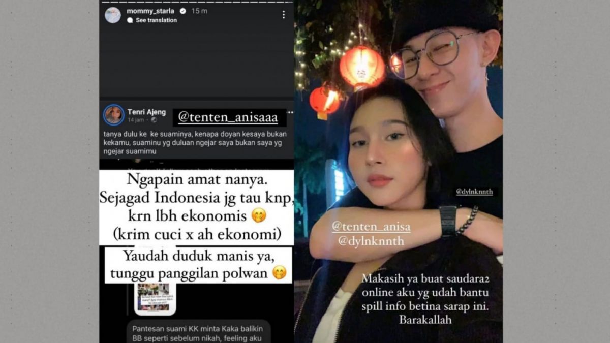 IG Stories @mommy_starla dan wanita yang diduga sebagai Tenten Anisa [IG Stories @mommy_starla/Facebook Tenri Ajeng]