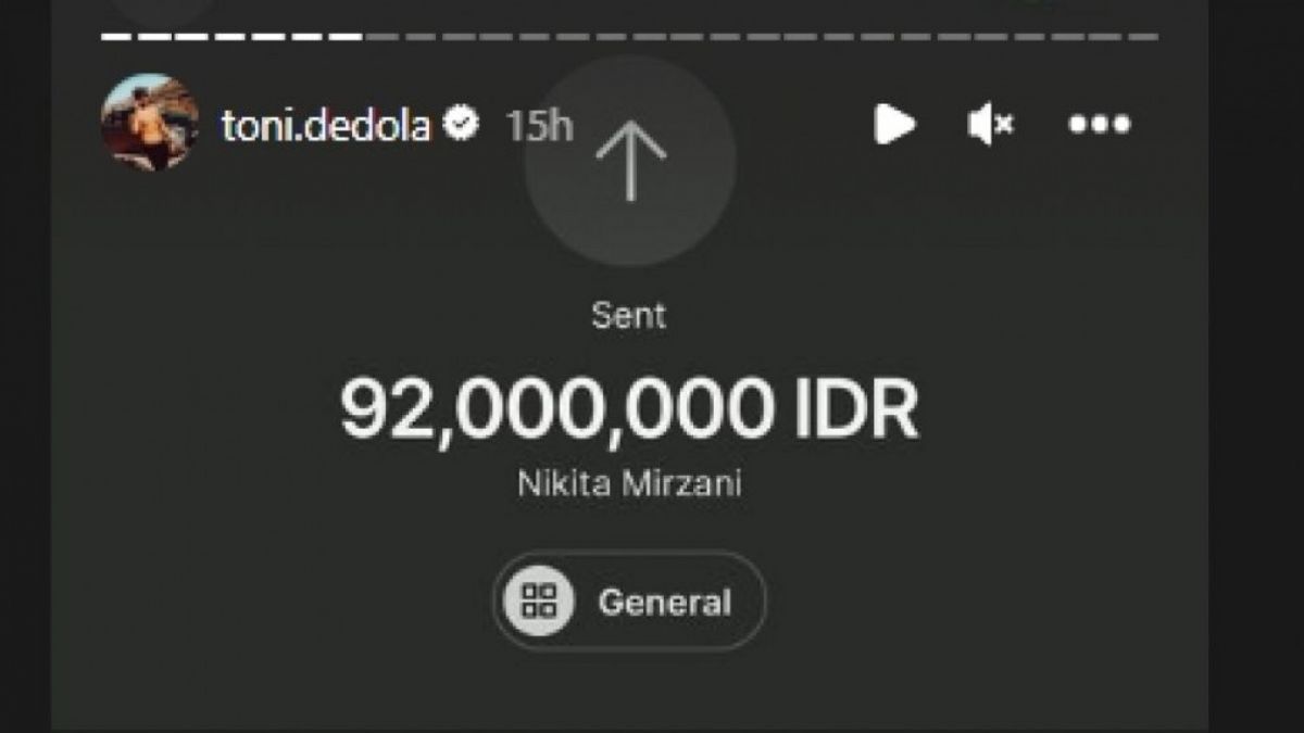 Bukti Transfer Antonio Dedola ke Nikita Mirzani [Instagram]