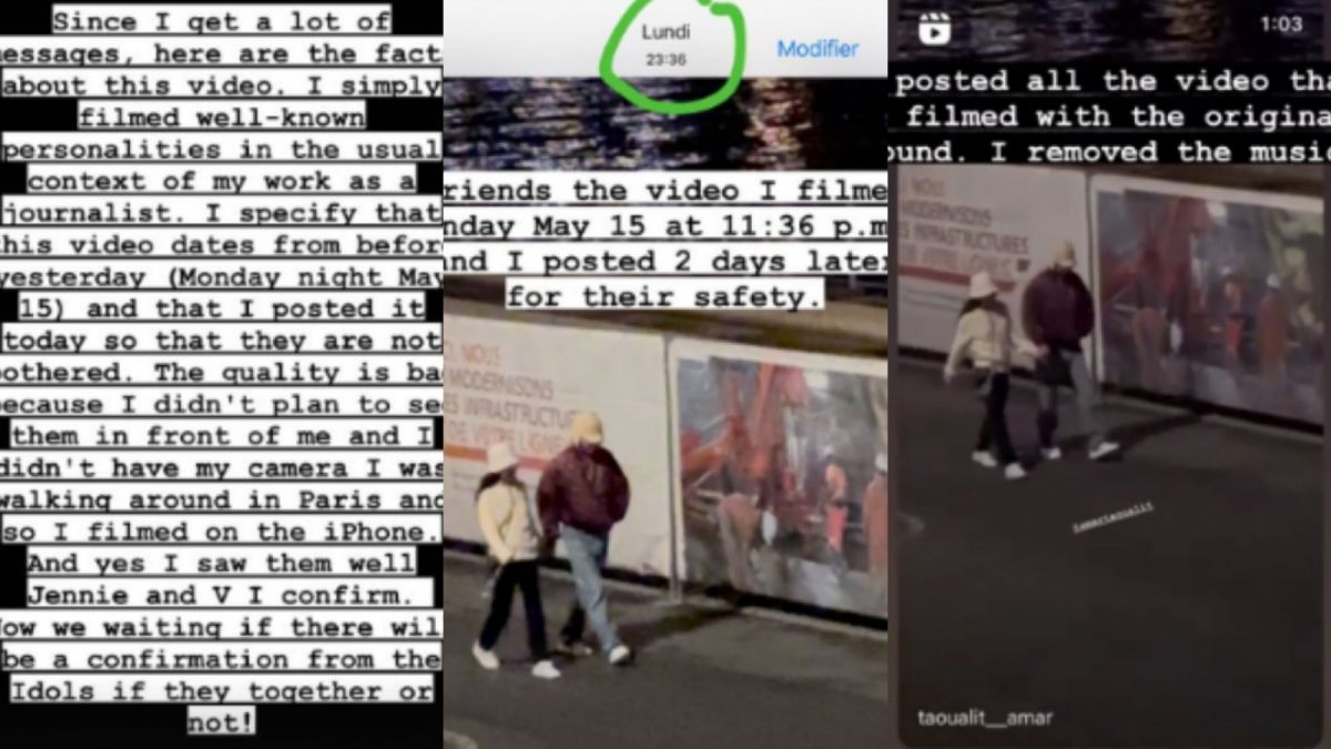 Fotografer Prancis Konfirmasi Kebenaran Video Kencan V BTS dan Jennie BLACKPINK di Paris [Instagram/@taoualit__amar]