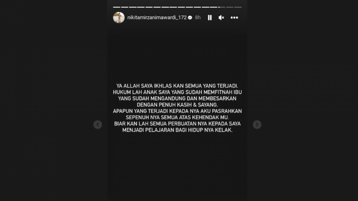 Unggahan Instagram Nikita Mirzani [Instagram/@nikitamirzanimawardi_172]