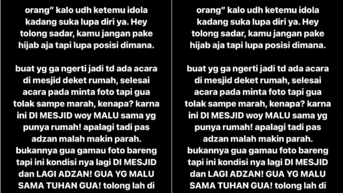 Insta story Abidzar Al Ghifari [Instagram @abidzar73]