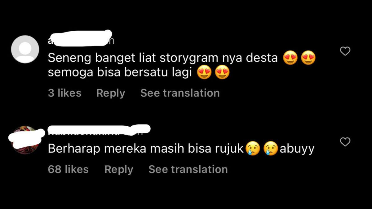 komentar netizen yang inginkan desta natasha rujuk [Instagram/@natasharizkynew]