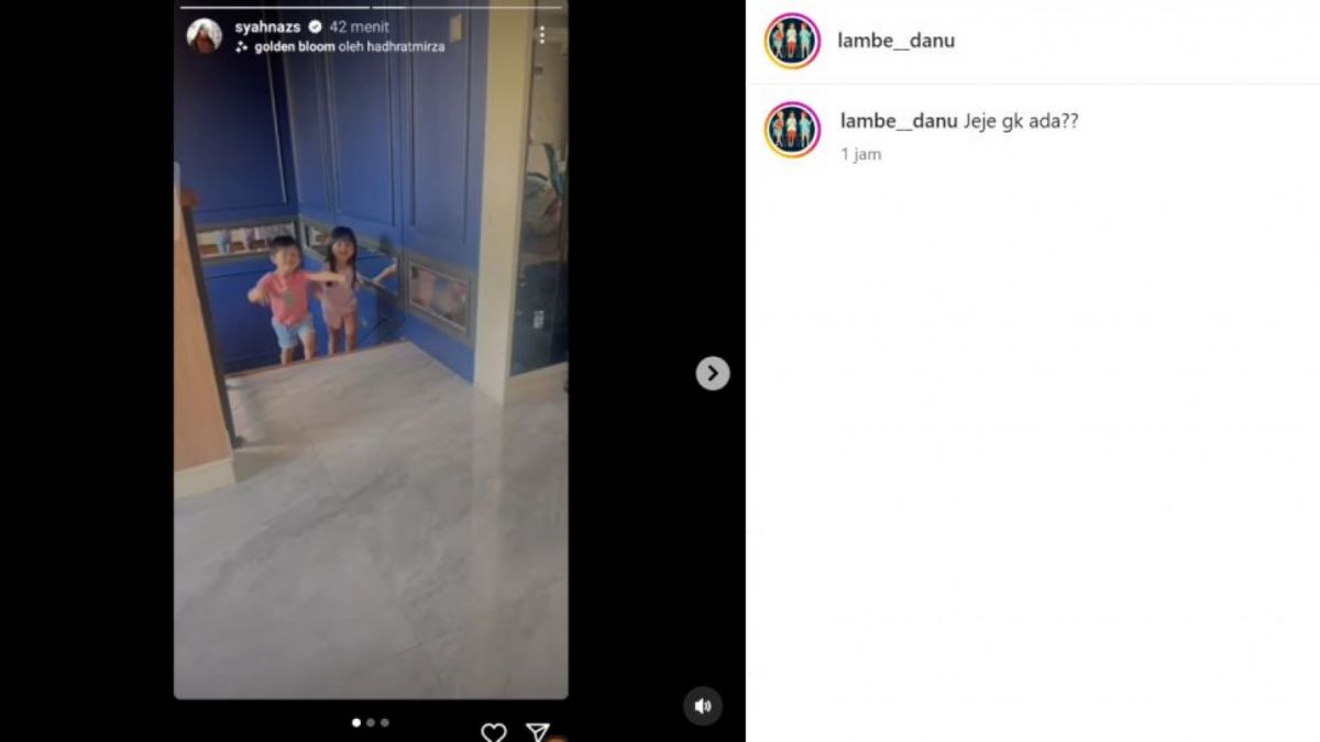 Syahnaz Sadiqah main bareng anak tanpa Jeje (Instagram/@lambe__danu)