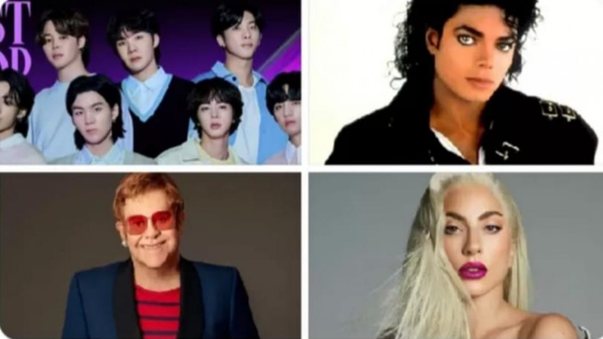 BTS, Michael Jackson, Elton John, Lady Gaga [Twitter @AboutMusicYT]