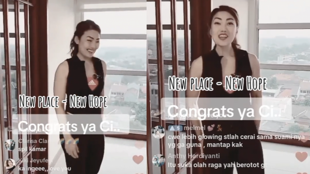 Inge Anugrah menunjukkan ruangan di apartemen sewaan [Tangkapan layar video TikTok @nis_euni]
