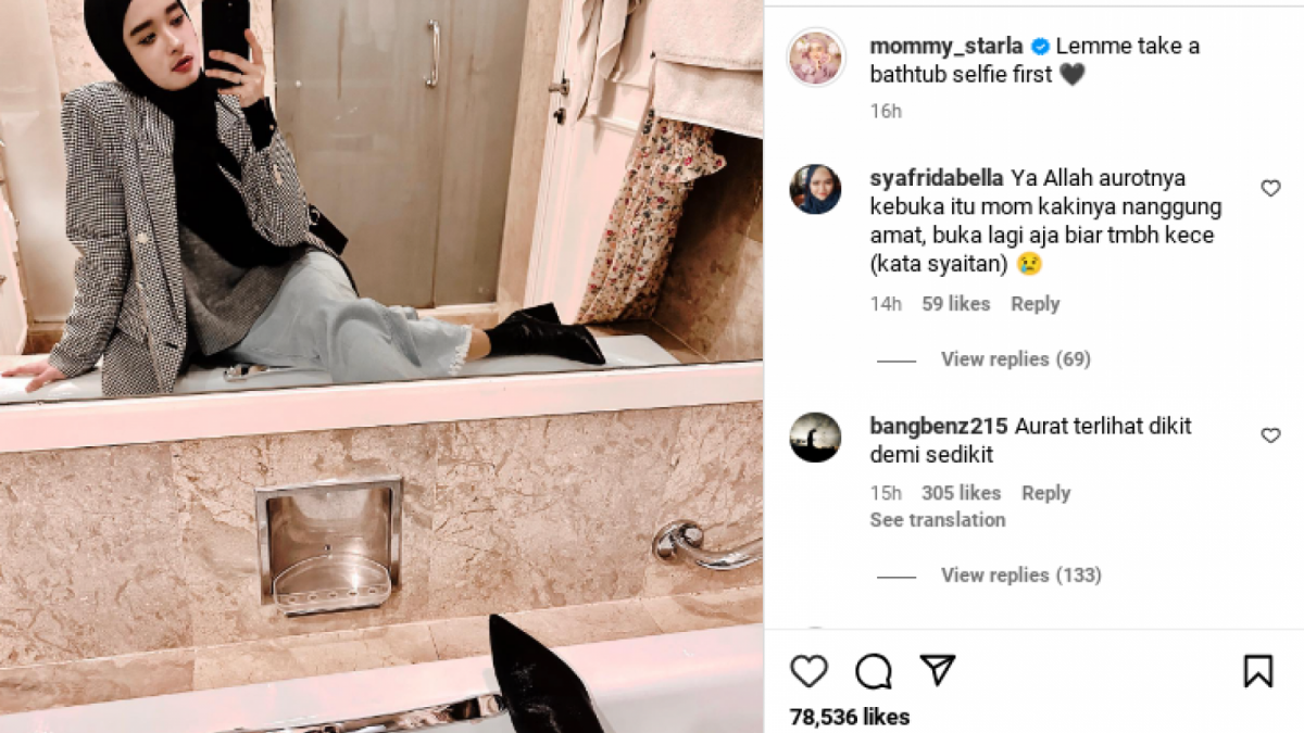 [berita] Inara Rusli Foto Selfie Di Kamar Mandi Roknya Tersingkap Bikin Netizen Salfok