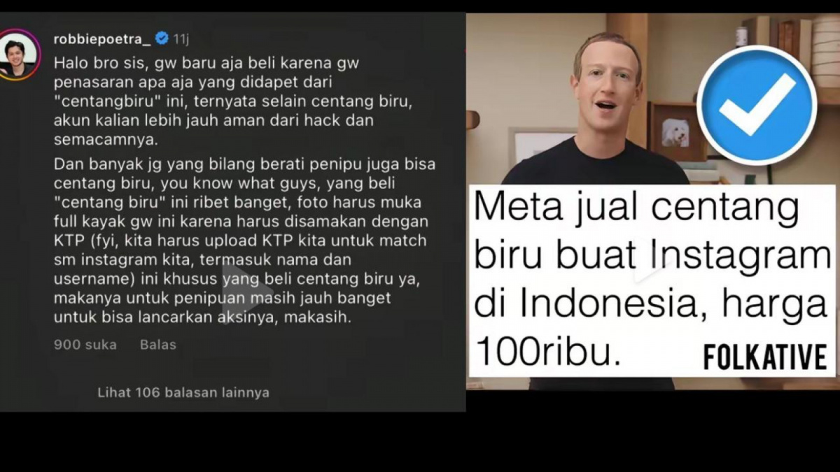 Centang Biru berbayar Instagram dianggap aman [Tiktok Novandany_]
