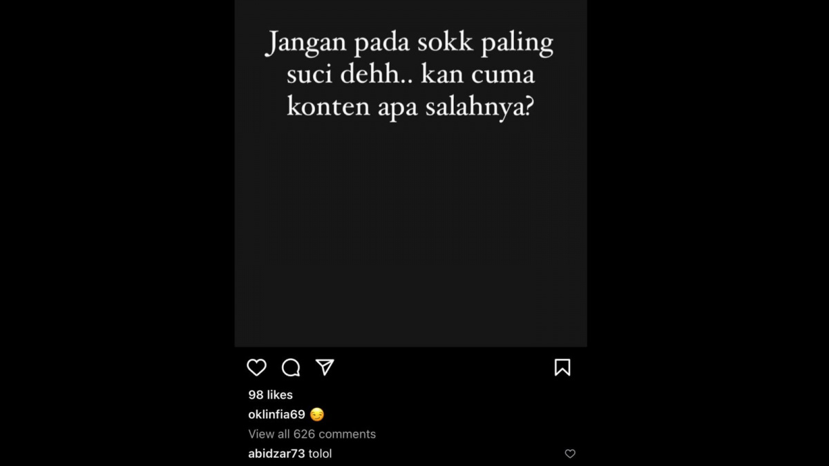Abidzar komentari postingan Oklin