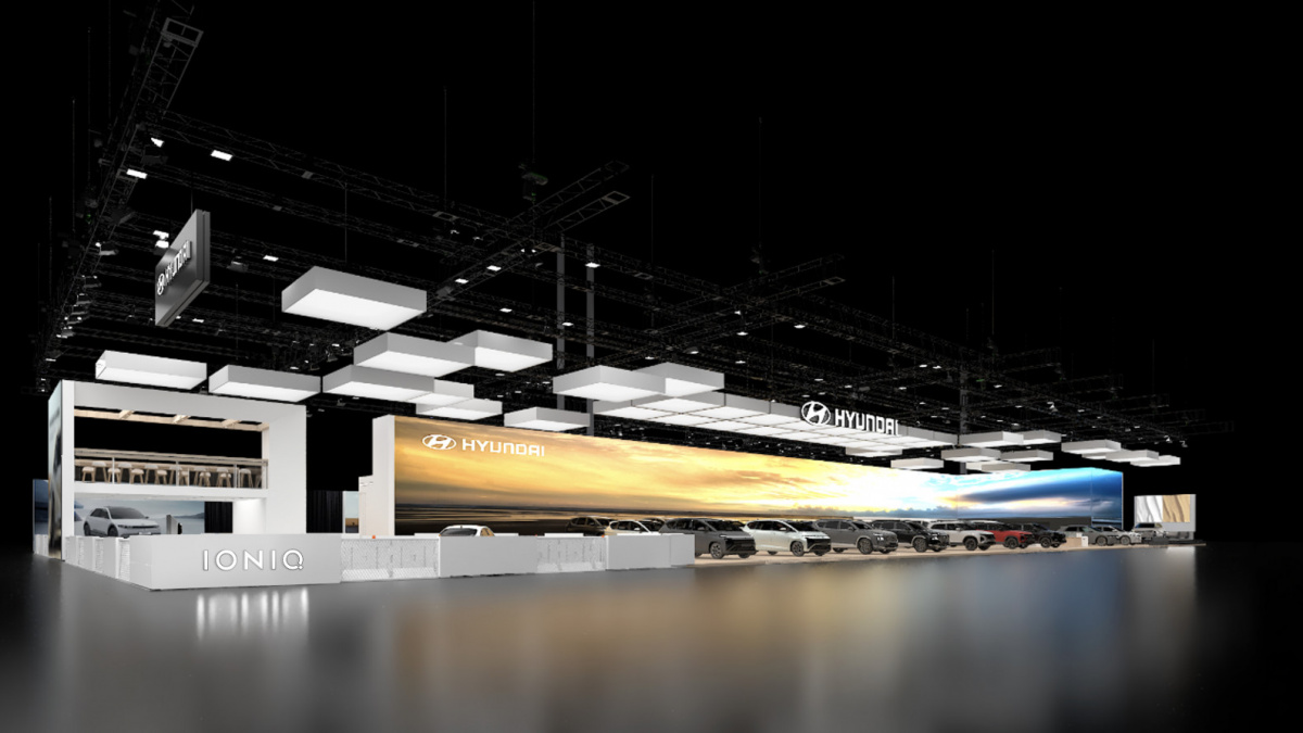 Tampilan booth Hyundai di GIIAS 2023 [HMID]