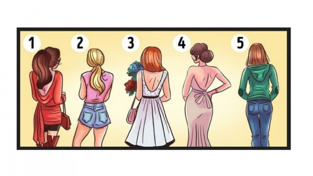 Wanita menarik untuk tes kepribadian sederhana