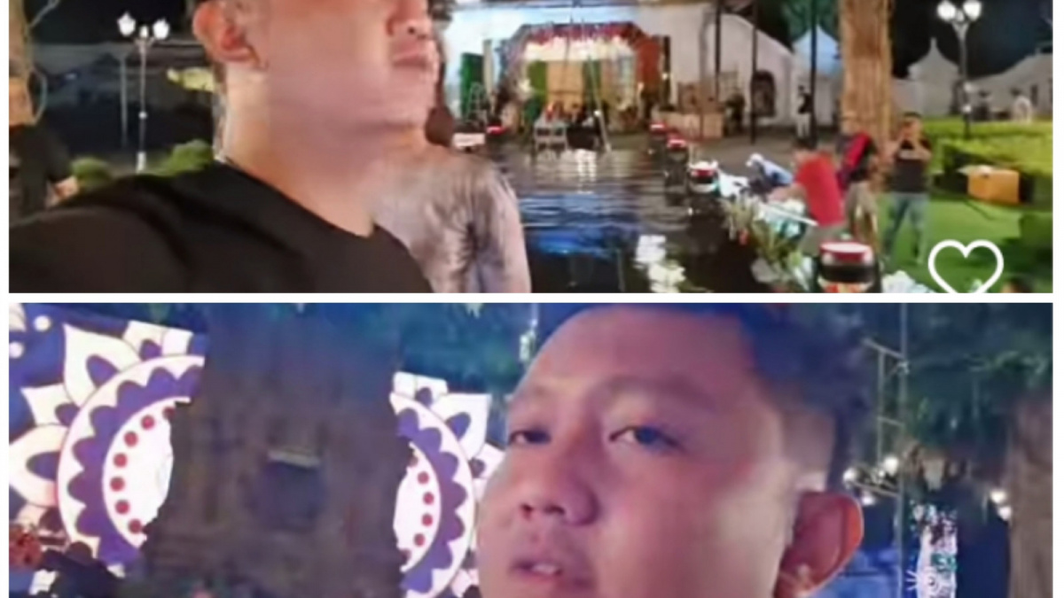 Kolase Foto Venue Kepatihan dan Background Candi Brahu. [(Instagram @denny_caknan)]