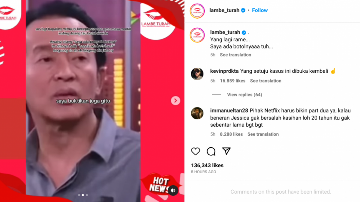 Ayah Mirna keceplosan punya botol racun sianida