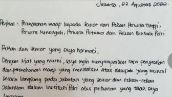 Isi Surat Ungkapan Penyesalan dan Permintaan Maaf Ferdy Sambo