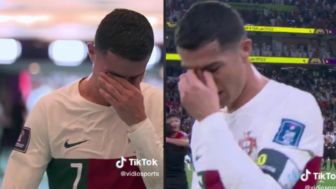 Cristiano Ronaldo Menangis Usai Portugal Dikalahkan Maroko, Harapannya Bawa Trofi Piala Dunia Kandas