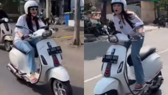 Tampil Urakan Naik Vespa, Nathalie Holscher Dibanding-bandingkan dengan Aurel Hermansyah: Masih Muda, Konsisten Berhijab