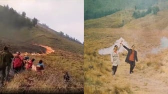 Foto Prewedding Bikin 50 Hektar Bukit Telettubies Kebakaran, Hasil Fotonya Tak Sesuai Harapan Netizen: Bagusan Dijepret Pake HP Mito