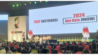 Jokowi ke Ribuan Relawan saat Konsolidasi Nasional: Pilih Pemimpin yang Berani, Punya Nyali, Jangan yang Cari Enaknya Sendiri!