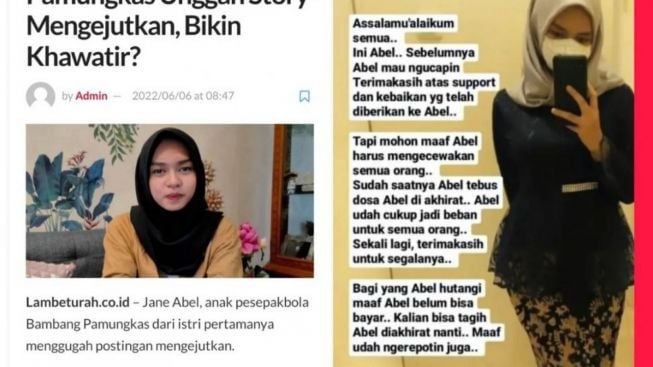 Putri Sulung Bambang Pamungkas Posting Sesuatu yang Mengkhawatirkan di Instagram