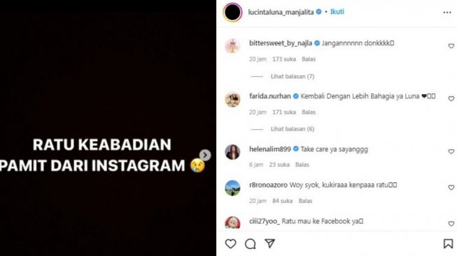 Lucinta Luna Pamit dari Instagram, Netizen Malah Senang