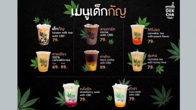 Segarnya Cannabis Bubble Tea dan Nikmatnya Nasi Ayam Ganja