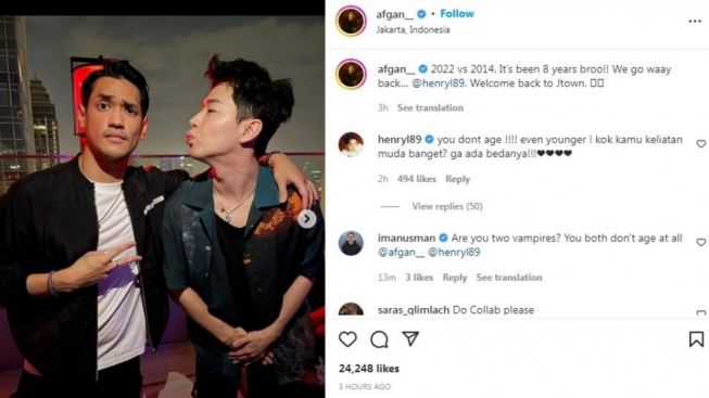 Afgan dan Henry Lau Reka Ulang Foto 8 Tahun Lalu, Sukses Bikin Netizen Gemas