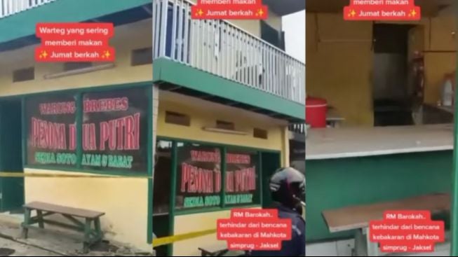 Viral Warteg Tak Tersentuh Kobaran Api Gara-gara Pemilik Sering Sedekah Jumat