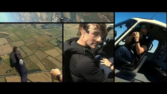 Tom Cruise Loncat dari Helikopter dan Terjun ke Jurang Naik Motor untuk Film  Terbarunya