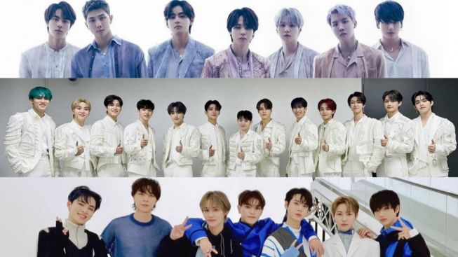 BTS, SEVENTEEN dan NCT: 3 Besar di Top 30 Boy Group K-pop Terpopuler Bulan Februari