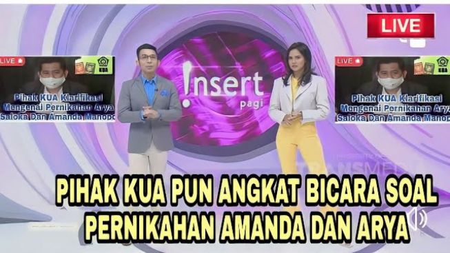 Cek Fakta: KUA Jakarta Selatan Angkat Bicara Soal Pernikahan Arya Saloka dan Amanda Manopo