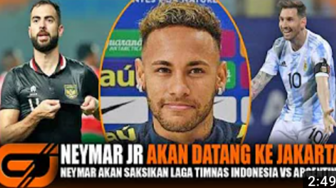 CEK FAKTA: Kabar Gembira! Neymar Bakal Datang Nonton Pertandingan Indonesia vs Argentina