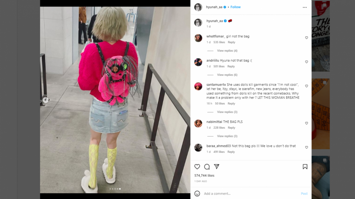 Postingan akun Instagram pribadi HyunA. [Instagram @hyunah_aa]