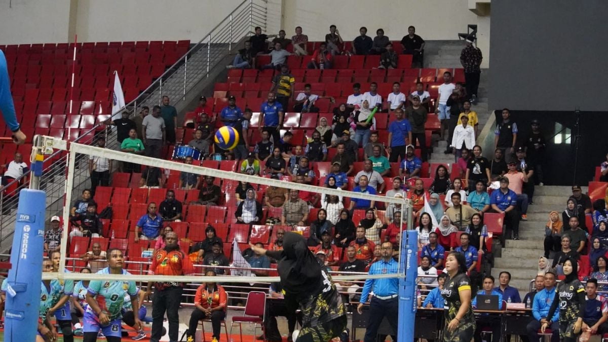 Voli Putri Papua Rebut Emas Pornas XVI Korpri 2023, Tumbangkan Jawa Tengah 3-0. [Dok]