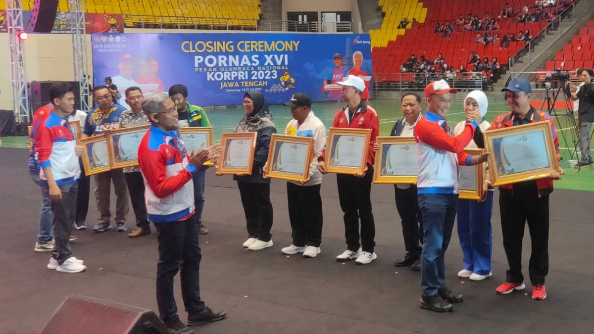 Penutupan Pornas XVI Korpri 2023 Jawa Tengah, Sukses Besar, Jateng Juara Umum. [Semarang.suara.com]