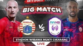 Link Live Streaming Pertandingan Persija Vs Rans Nusantara Dan Jadwal Acara ANTV Hari Ini Sabtu 16 Juli 2022