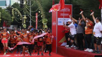 Iron Man dan Werkudara Ikut Lari Friendship Run Borobudur Marathon 2022