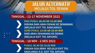 Jadwal Uji Coba Tol Semarang Demak Dibuka 12-17 November Seksi 2, Ini Lokasi Pintu Masuk dan Exit Tol