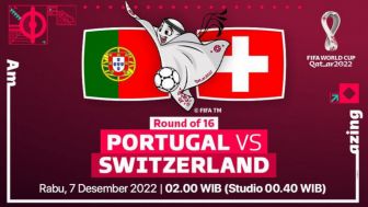 Klik Disini! Link Live Streaming Portugal vs Swiss Babak 16 Besar Piala Dunia 2022 dan Hasil Pertandingan