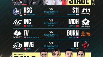 Jadwal M4 Mobile Legends Hari Ini, Lower Bracket RSG SG vs S11 Gaming