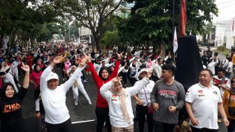 Satria On The Street Kota Semarang, Ratusan Orang Senam Bersama dan Tonton Seni Pencak Silat