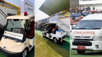 Bandingkan Ambulance Klub Asnawi Mangkualam Jeonnam Dragons Dengan Panpel PSIS Semarang