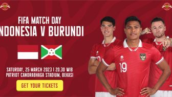 Berikut Daftar Harga Tiket FIFA Matchday Timnas Indonesia vs Burundi 25 - 28 Maret 2023