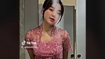 Video Edit Kayes Pakai Kebaya Pink Viral di Media Sosial TikTok, Netizen: 2022 Kebaya Merah 2023 Kebaya Pink