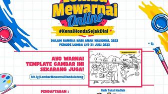 Ikutan Yuk! Lomba Mewarnai Anak Online bareng Honda Jateng Berhadiah Uang Tunai